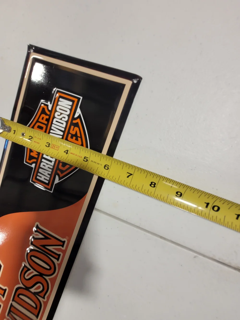 Harley-Davidson Orange and Black Retro Wall Plaque